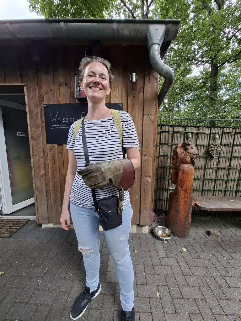 Falknerei Bergisch Land Schneggi Falknerhandschuh