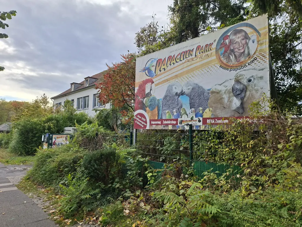 Papageienpark Bochum Erfahrung / Bewertung: Zwischen Kakadus, Aras und Kuchen 1 Papageienpark Bochum Schild